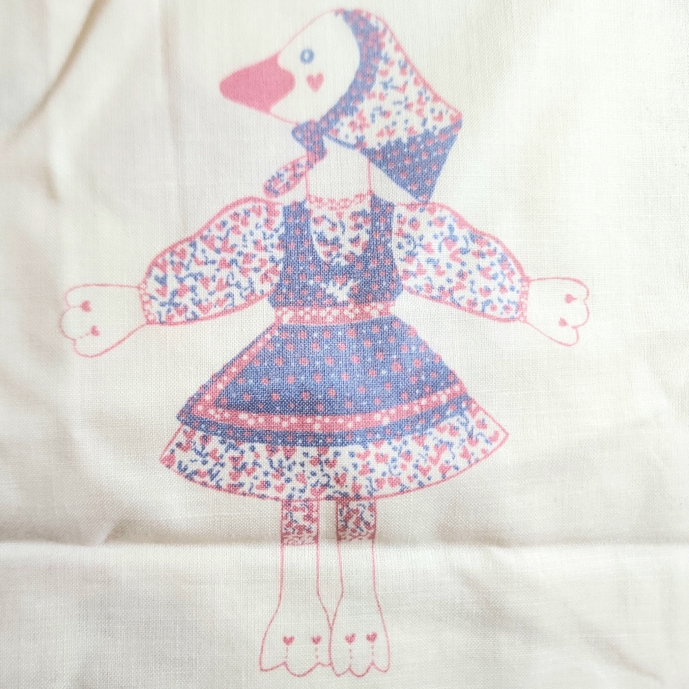 Vintage Gertrude The Goose Cut and Sew Sewing Craft Fabric Panel